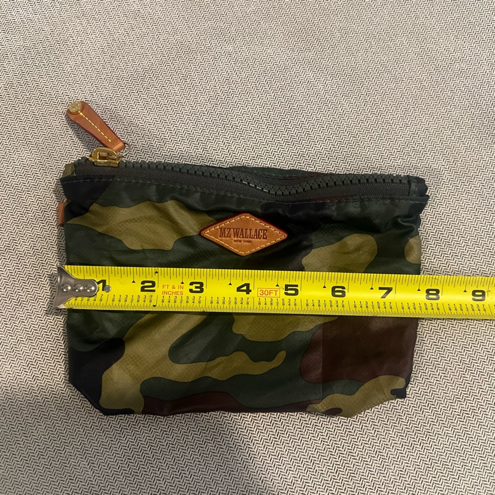 MZ Wallace Green Camo print small nylon cosmetic pouch - Picture 3 of 5